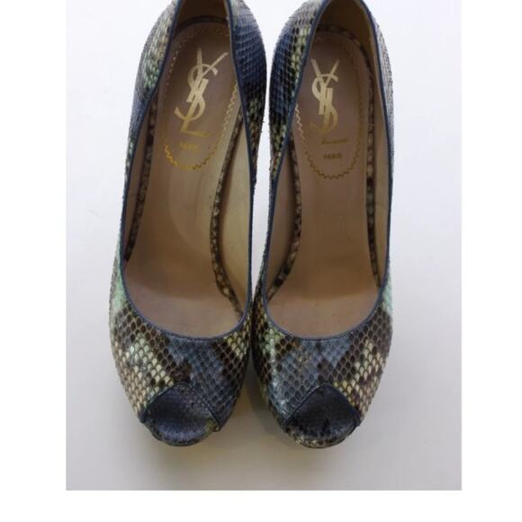 "SAVED FOR CARINE" Yves Saint Laurent YSL Sz 36.5 EU, (6 -6.5 US) Python  Pumps - Picture 5 of 6
